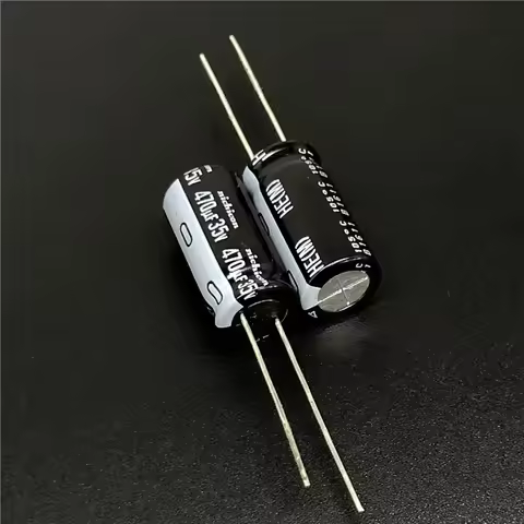 5Pcs/50Pcs 470uF 35V NICHICON HE Series 10x20mm Extremely Low Impedance 35V470uF Aluminum Electrolyt