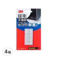 3M 緩衝保護墊 方形 透明  16mm  4組