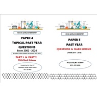 Cambridge A Level Topical A2 CHEMISTRY 9701(P4&5) By Ms.CHUK WY  ( 2002-2024) PAST YEAR PAPER .