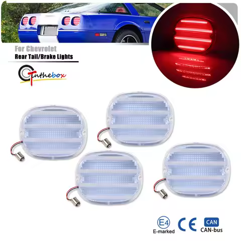 4PCS Red LED Rear Taillamps Tail/Brake Lights Running Lights Signal Lights Assemblies For Chevrolet 