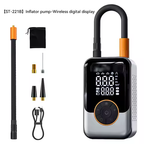 Inflation Air Pump Portable Electric Air Pump with LED Display Tire Inflation Pump for Electric Moto