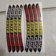 Sticker / List / Cutting Motorcycle Wheels, Takasago Excel Asia Red Yellow (Tsb Price Can Be 2pcs Contents 8)