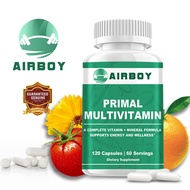 Airboy Multivitamin for Men and Women, Vitamin A, Vitamin C, Vitamin D and E, Vitamin B12, B6, Bioti