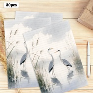 30 sheets of B5 ink-wash wetland letter paper, memo paper, suitable for making prayer books, non-sti