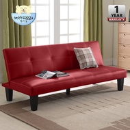 TEDDY JAEDEN PU Leather 2 in 1 Durable Foldable Sofa Bed 3 Seater / 4 Seater