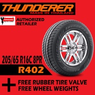 205/65R16C Thunderer R402 8PR 107/105R Tires with Free Rubber Tire Valve and Wheel Weights