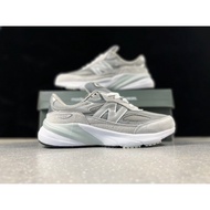 New Balance NB 990 v6 Vintage Trendy Lightweight Leather Running Shoes M990GL6 Gray