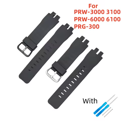 Resin Watch Band For Casio PRW-3000 3100 6000 6100 PRG-300 waterproof and sweatproof Watch Strap Spo