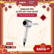 MMX IonGlow Pro: Ultra Hair Dryer dengan Ion Negatif 10M & Motor 110,000 RPM (Merah Jambu/Kelabu/Put