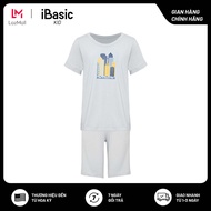Đồ bộ mặc nhà iBasic cotton USA kháng khuẩn mặc nhà bé trai tay ngắn hình in HOMB007T và quần HOMB00