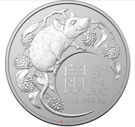 🐭🐮🐯🐰 澳洲皇家鑄幣廠2020年1oz 鼠年生肖 Lunar of mouse 普鑄銀幣