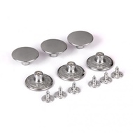 [Hellery] 12 Set 20mm Denim Jeans Craft Buttons Stud Hammer On No-Sew Silver DIY Craft