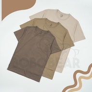 Bobobear Unisex Combed 24s Crew Neck T-shirt Plain Adult T-shirt Dark Brown Milk Chocolate Light Bro