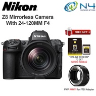Nikon Z8 Mirrorless Camera Body & with 24-120mm f/4 Lens ( Online Redeem FTZ II Adapter & MC-XQ64G )