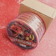 Bingolife 5x100m Super Braid PE X9 Orange Without Break 7kg to 40.3kg Abrasion Resistant Competition