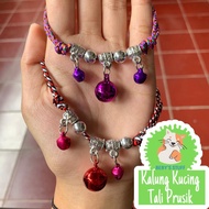 3 bells New Prusik Rope Cat Necklace Bells 3 silver