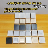 YeeFixx 10a 16a home lamp / fan / doorbell Push button autogate door access electric switch socket s