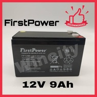 FirstPower 12V 9Ah Rechargeable Sealed Lead Acid Battery - FP1290