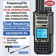 Quansheng Tk11 8 Walkie Talkie 10w Dwi Menerima Ptt Am Ssb 27mhz Cb Cw Lsb Lw Mw Sw Jenis-c Noaa Unt