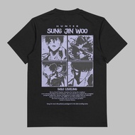 T-shirt Kaos Anime Solo Leveling Sung Jin Woo Kaos Solo Leveling SL-Sung jin wo S-5XL