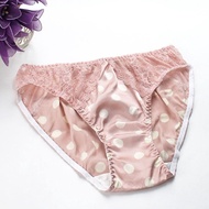 Silk Underwear High-waisted Lace Edge Schick Silky Silk Fabrics Breathable 100% Mulberry Silk WOMEN'S Panties,bra avon promosi murah