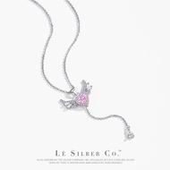 Le Silber Co.S925 - Cupids Secret Necklace Rantai Leher Perak