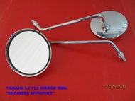 SIDE MIRROR SET ( Thread 8mm.) (IRON) Fit For YAMAHA L2 YL2 F5 FS1 YG5 YA6 YA7 DX100 #กระจกมองข้าง เ