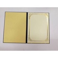 A4 CERTIFICATE FOLDER WITH GOLD FRAME CERTIFICATE PAPER