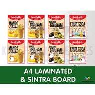 Food Signages Mango Shake, Mango Graham Shake, Avocado Graham Shake, Fruit Soda