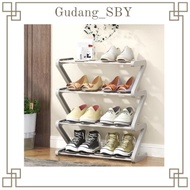 ( GA ) 3 & 4 Tier Shoe Rack Zigzag Shoe Rack/ 3 & 4 Tier Sandal Rack/