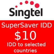 Singtel Prepaid $10 / SuperSaver IDD (30 Days) Top Up / Renew / Recharge