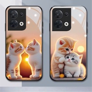 DIY Glass Phone Case Suitable for OPPO reno 8pro 7Z 8Z 7pro 5G 6 6Z 2F 2Z 8 4pro 3 2 8T 3pro 10pro 1