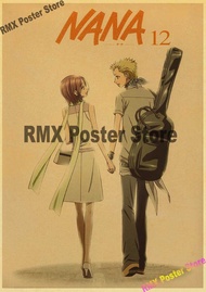 อะนิเมะ NANA Vintage โปสเตอร์ Wall Art Decor สติกเกอร์ติดผนังตลกสำหรับ Home Room Bar Cafe ภาพวาดกระด