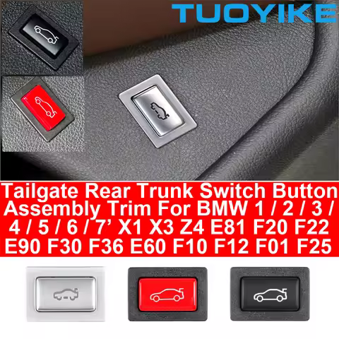 Tailgate Rear Trunk Switch Button Assembly Trim For BMW 1 2 3 4 5 6 7-Series X1 X3 Z4 X5 X6 E81 F20 