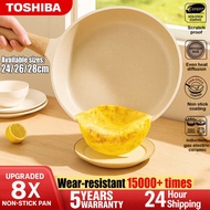 Frying Pan Non Stick 24/26/28cm Ceramic Non Stick Pan Wok No PFAS& PTFE& PFOA Suitable for All Stove