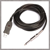 [M G L O] 3 Meters Guitar to PC USB Recording Cable Lead Adaptor Converter Connection Interface 6.5m