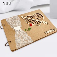 [YIJU] Wedding Guest Book Signing Handmade DIY Scrapbook Photo Album for Birthday Party Wedding Writ