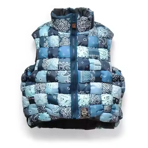 Winter 23AW Hirata and Hiroshi Japanese Vintage Standing Collar Thickened Loose Cotton Vest Japan Me