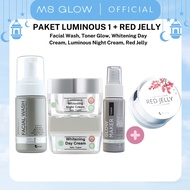 Ms Glow Paket Wajah + Red Jelly ( Whitening / White Cell DNA / Luminous / Acne  / Ultimate)