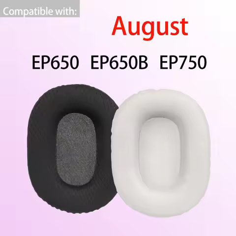 Foam Earpads for August Headphones EP650 EP650B EP750 Ear Cushions Replacement Comfortable Mesh Velo