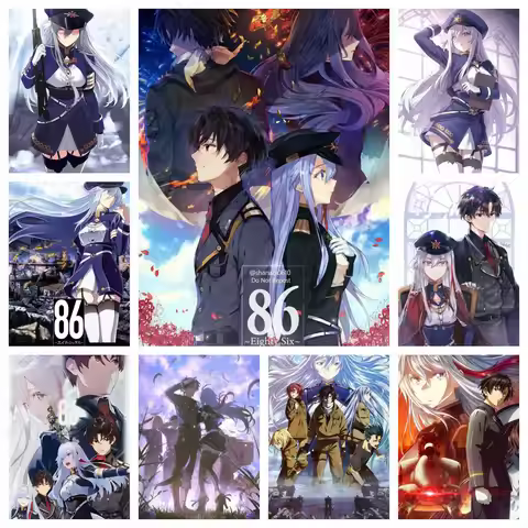 Japanese Sci-Fi War Anime 86 - Eighty Six 5D DIY Full Round Diamond Painting Home Living Room Bedroo