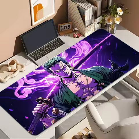 1pc Z-Zoro-Gaming Mouse Pad - Non-Slip Rubber Base, Washable Desk Mat with Vibrant Anime Design, Per