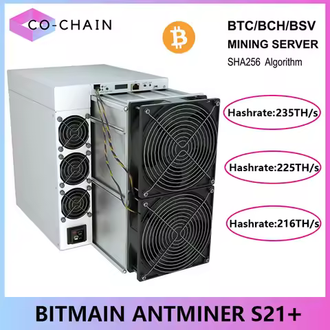 BTC Miner Antminer S21+ 235T 225T 216T 3564W Antminer BTC Mining Profitable Bitcoin Miner Antminer S