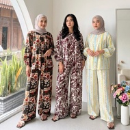 Jumbo Rayon Premium Oneset Nursing Friendly Isvara Set Baju Set Seluar Muslimah