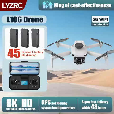 LYZRC L106 Max Drone WIFI 5G Professional 8K HD Camera GPS FPV Obstacle Avoidance Brushless Motor Fo