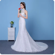 GAUN WEDDING / GAUN PERNIKAHAN DUYUNG SLIM BRUKAT / DRESS PENGANTIN PUTIH / DRESS ELEGANT SIMPLE / G