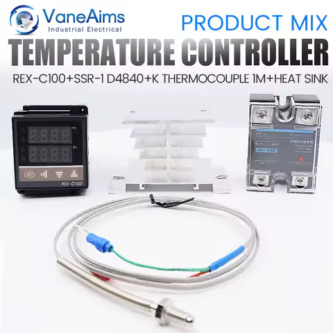 Digital PID Temperature Controller REX-C100 REX C100 thermostat 0-400℃+ 40DA SSR Relay+ K Thermocoup