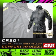 BAJU HUJAN GIVI RAINCOAT RAINCOAT COMFORT RAINSUIT/RAINCOAT CRS01 5XL GREY-YELLOW RAINCOAT