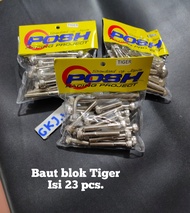 Baut Blok Mesin L Set Stainless Tiger