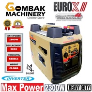 EUROX JI2300 Gold 4-stroke Portable Inverter Silent Generator 2300W - Heavy Duty - 6 Months Local Wa